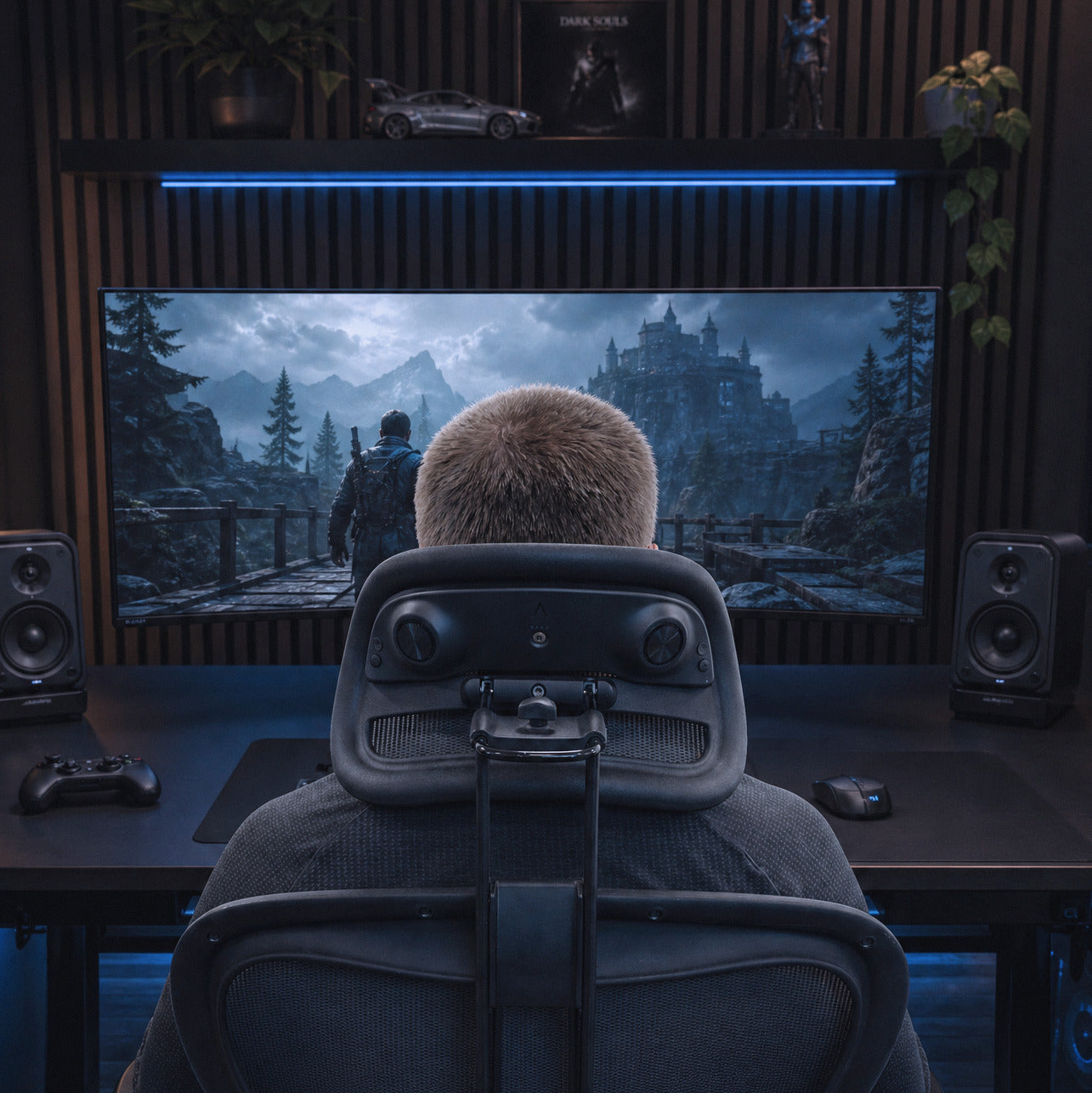 Wireless Speaker for Aeron Headrest