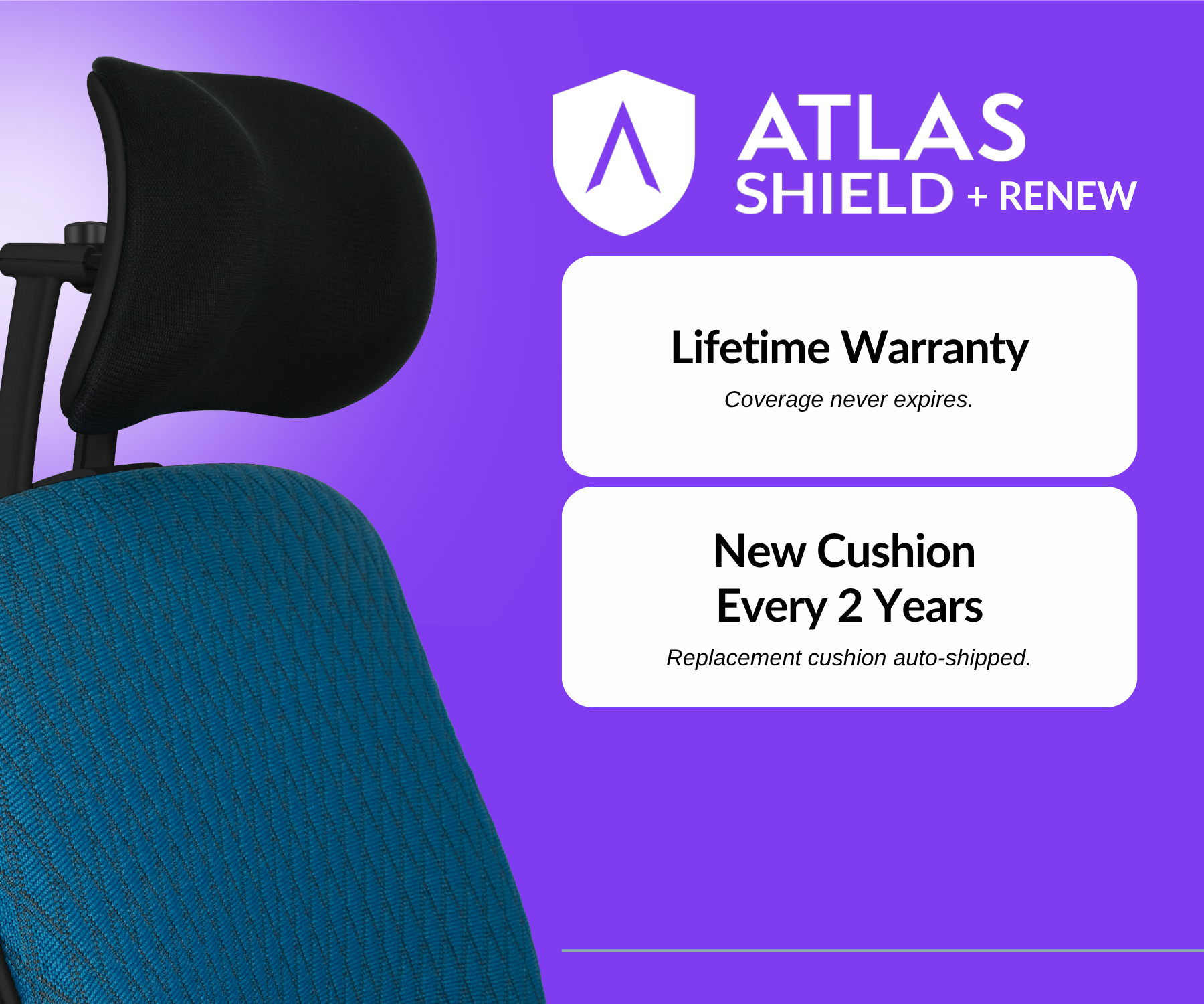 Atlas Shield + Renew Lifetime Warranty & Cushion Refresh