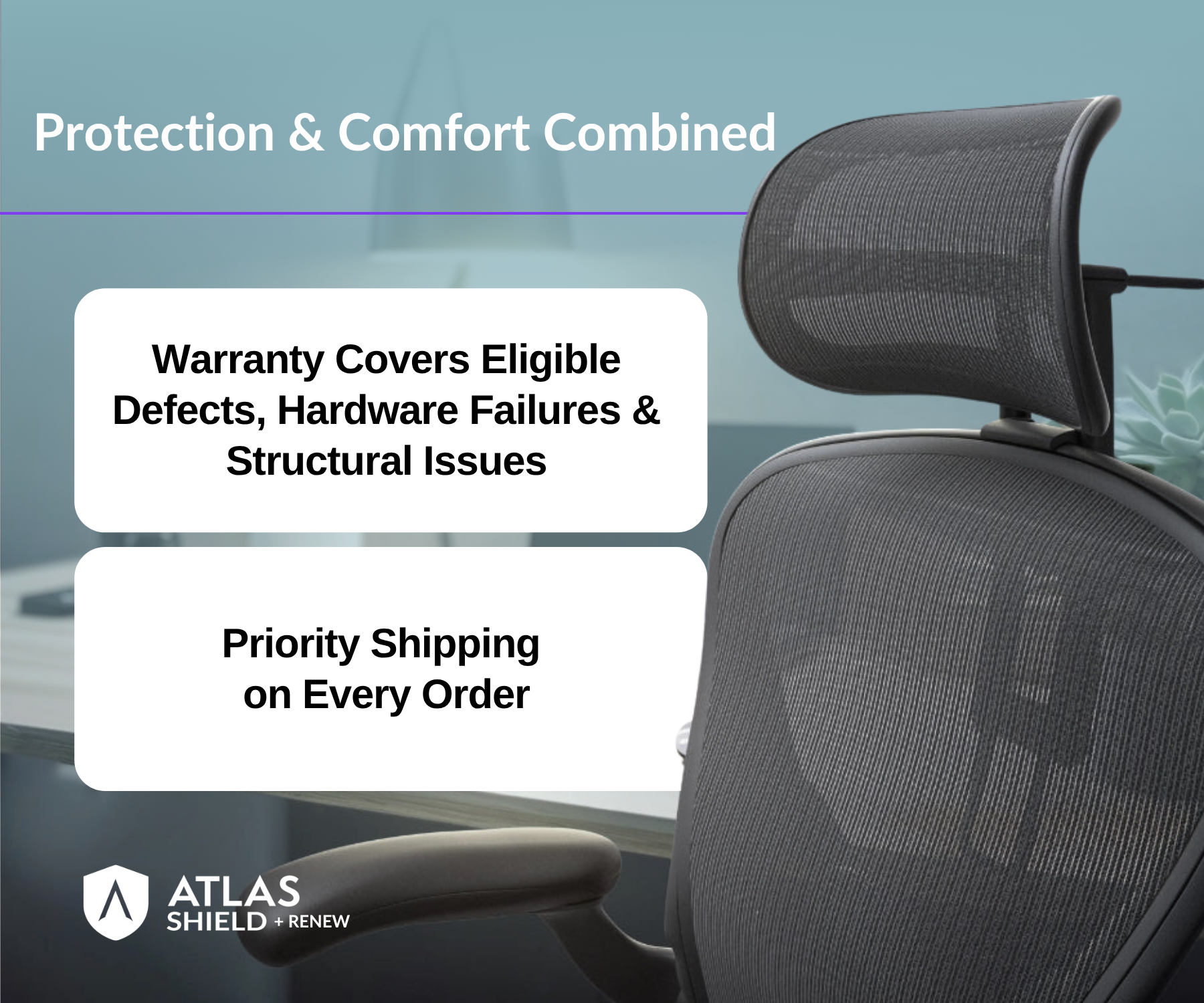Atlas Shield + Renew Lifetime Warranty & Cushion Refresh