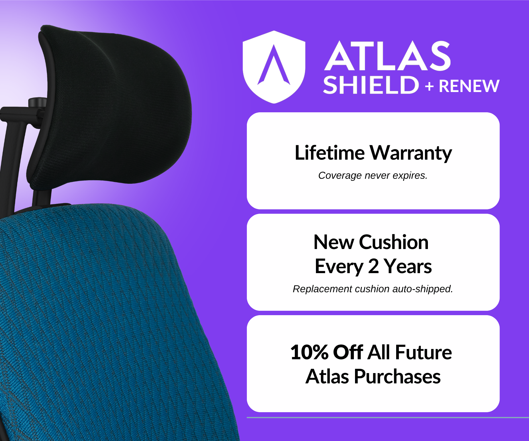 Atlas Shield + Renew Lifetime Warranty & Cushion Refresh